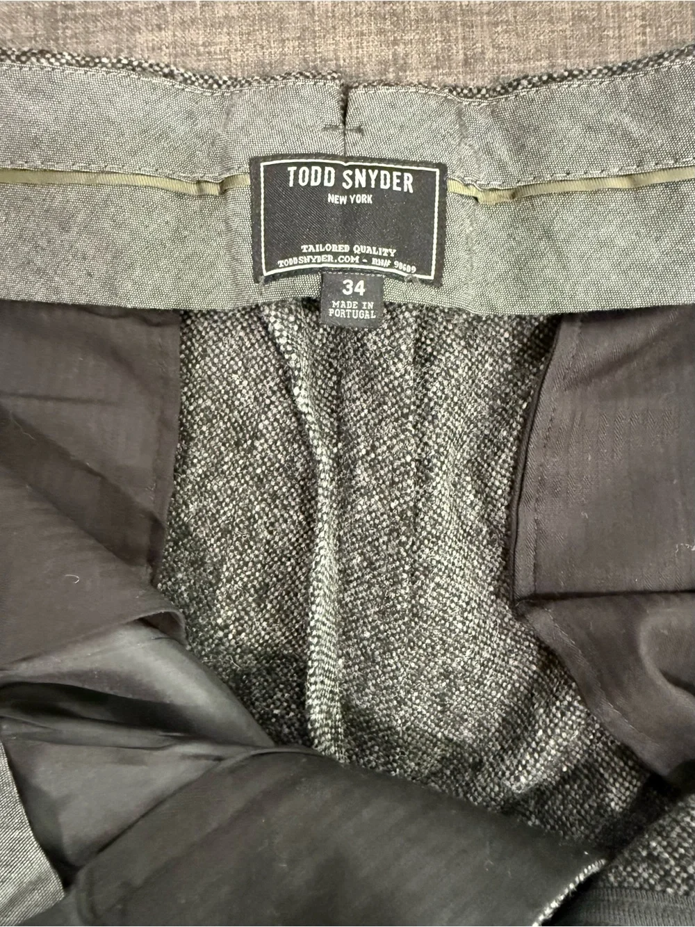 TODD SNYDER Men's Charcoal Gray Madison Trouser Dress Pants